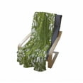 thumbnail image 4 of Green Soft Flannel Fleece Throw Blanket, Abstract Floral Ornaments Nature Inspired Branches Leaves, Cozy Plush for Indoor and Outdoor Use, 70" x 90", Apple Green Fern Green, by Ambesonne, 4 of 6
