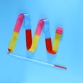 thumbnail image 1 of GOOHOCHY 3Pcs Streamer Gymnastics Ribbon Dance Equipment with Cloth Horizontal Stripe Design, 1 of 8