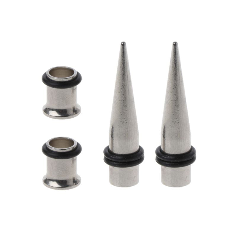 Gauge 7mm Pair of 316l Steel Tapers and Tunnels Ear Stretching Kit  Body Jewelry