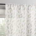 thumbnail image 2 of No. 918 Hawthorne 2-Pack Floral Leaf Sheer Rod Pocket Kitchen Curtains, 52"W X 24"L, 2 of 8