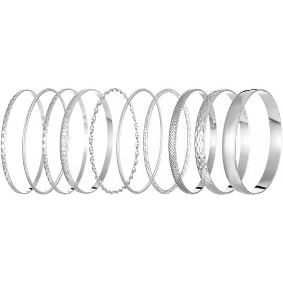 LAICAIW Gold Bangle Bracelets for Women Girls Indian 10Pcs Ethnic GlossyTextured Chunky Gold Bangles Set Stakctable Bracelets Boho Wedding Outfit Jewelry