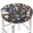 thumbnail image 3 of Gukieu Wildflower Watercolor 1 Print Round Chair Cover, Dust-proof and Non-slip Bar Chair Protective Cover, Suitable for Bars, Restaurants, Offices-13 inch, 3 of 7