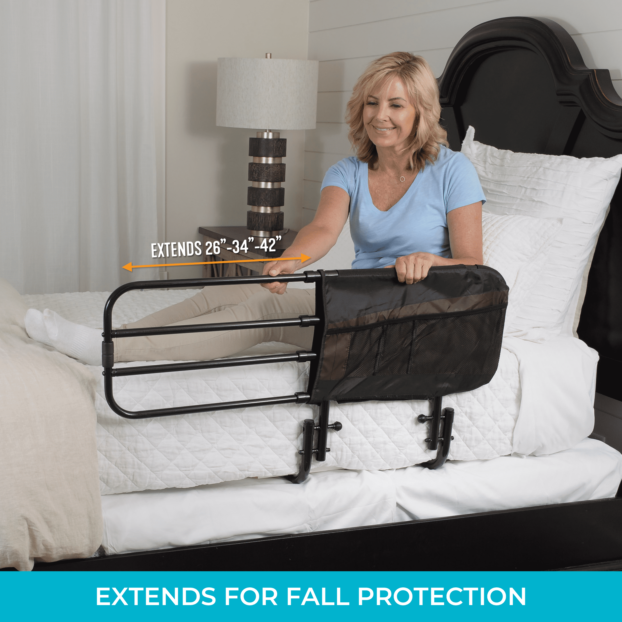 Stander Ez Adjustable Bed Rail, Bed Frame For Elderly