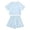 A-Blue209, variant on Toddler Girls Outfits Sets Summer 2 Piece Sportswear Solid Color Tops And Shorts Children Girls Athletic Wear Suits