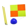 thumbnail image 2 of AMLESO Soccer Corner Flag Football Field Corner Flag Supplies Bright Colors Playing Field Equipment Training Sports Flag for Outdoor 1m pole blue base, 2 of 10