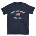 thumbnail image 1 of East Northport New York Patriot Men's Cotton T-Shirt, 1 of 1