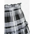 thumbnail image 3 of Rosegal Plus Size Plaid Ruffle Midi A Line Skirt, 3 of 4