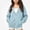 Blue, variant on ITSAME Girls Full Zip Hooded Jacket Comfy Cotton Ribbed Quilted Fall Winter Casual Outerwear with Pockets Size 7