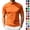 Orange, variant on Men's Short Sleeve Shirts Mock Neck Casual Tops Stylish Slim Fit Pullover Solid Basic Tee Mens T-Shirts Orange 2XL