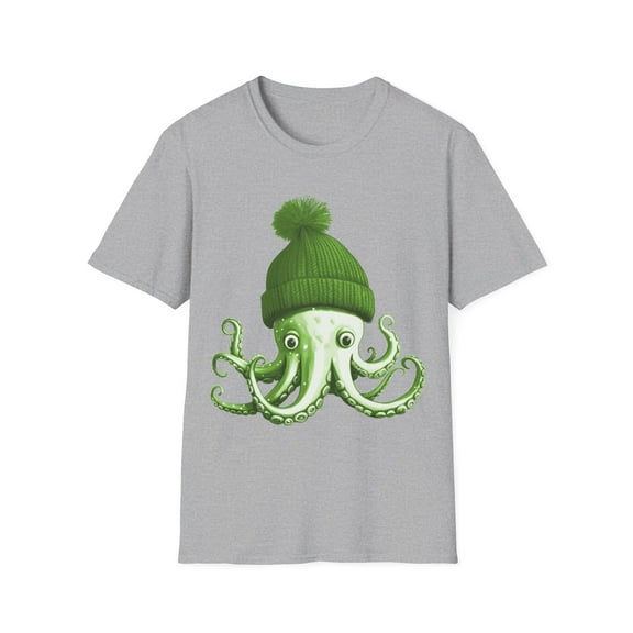 Cephalopod Octopus Lover Chilling Green Cap Novelty Apparel Unisex T-Shirt