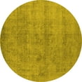 thumbnail image 1 of Ahgly Company Indoor Round Oriental Yellow Industrial Area Rugs, 6' Round, 1 of 4