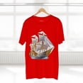 thumbnail image 5 of Ship Graphic Unisex 100 Cotton T-Shirt with Gold Frigate Art Design 13, 5 of 18