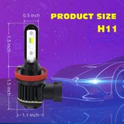 ALLA Lighting H8 H11 Switchback LED Fog Lights, DRL Bulbs 6000K Xenon White/3000K Amber Yellow Dual Color Upgrade H16, Xtreme Super Bright 5200 Lumens Replacement