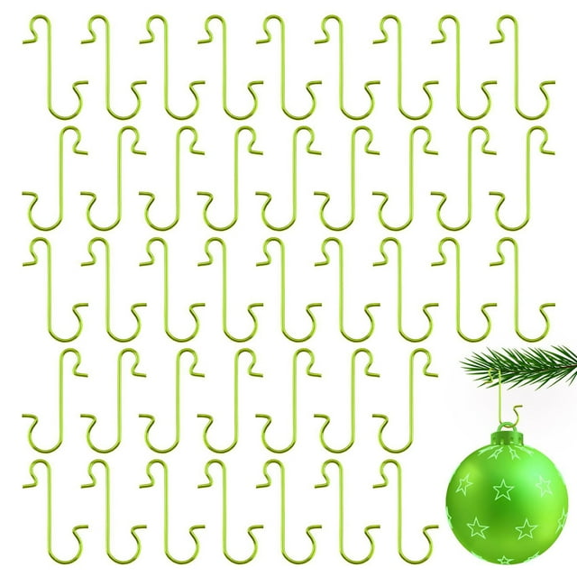 New Christmas Hook Metal Hook Christmas Christmas Tree S Hook Christmas Stocking S Hook Clear String for Handbag Display Stand Extra Large S Hooks for Ladders Bedroom Organization Ceiling Tile Hooks