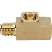 Speedway Motors Brass Brake Tee Fitting - 3/8-24 IFF/IFM - Durable Brass Construction - Easy Brake System Mapping - Ideal for Brake Light Switch Integration