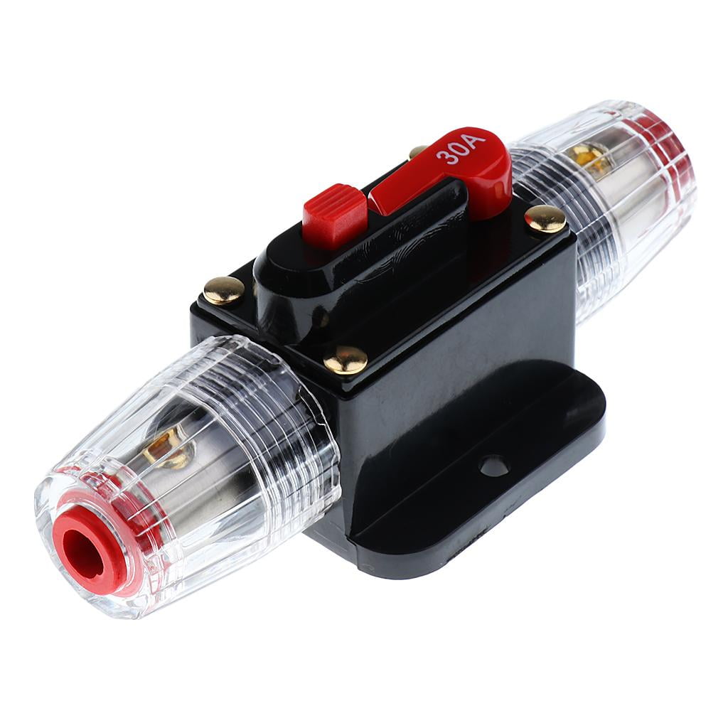 Waterproof 30A Amp Inline Manual Reset Breaker for 12V/24V