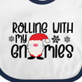 thumbnail image 4 of Inktastic Rolling with My Gnomies Cute Christmas Gnome in Hat Boys or Girls Baby Bib, 4 of 4