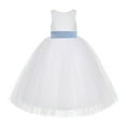 thumbnail image 2 of Ekidsbridal White Floral Lace Flower Girl Dress Wedding Mini Bridal Gown Formal Photoshoot Father Daughter Dance LG7noFT 2, 2 of 3