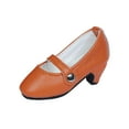 thumbnail image 2 of Almencla BJD Doll Dress Shoes Stylish Dress up Casual Retro Fashion Comfortable Square Toe, Mid Heel Shoes for 1/4 Figures Accessories brown, 2 of 8