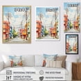thumbnail image 4 of Designart "Colorfull Power Lines Gridscape Charm IV" Cityscapes Floater Framed Canvas Print, 4 of 7