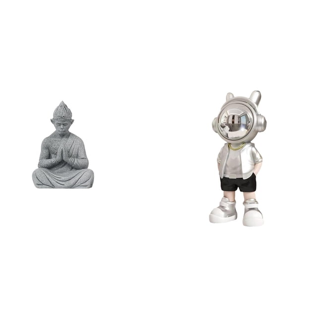 Escultura De Explorador Sabio, Figura De Astronauta Primate Iluminado, Decoración Moderna Para El Hogar, Jardín, Oficina, Espacio De Meditación.