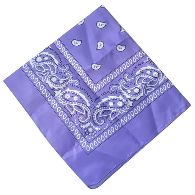 Purple Bandana Headscarf Cowboy Bandana Paisley Scarf With Double Sided Design Multi Colored Patterns For Outdoor Activities Music Festivals And Western Style Accessories 21.65In X 21.65In