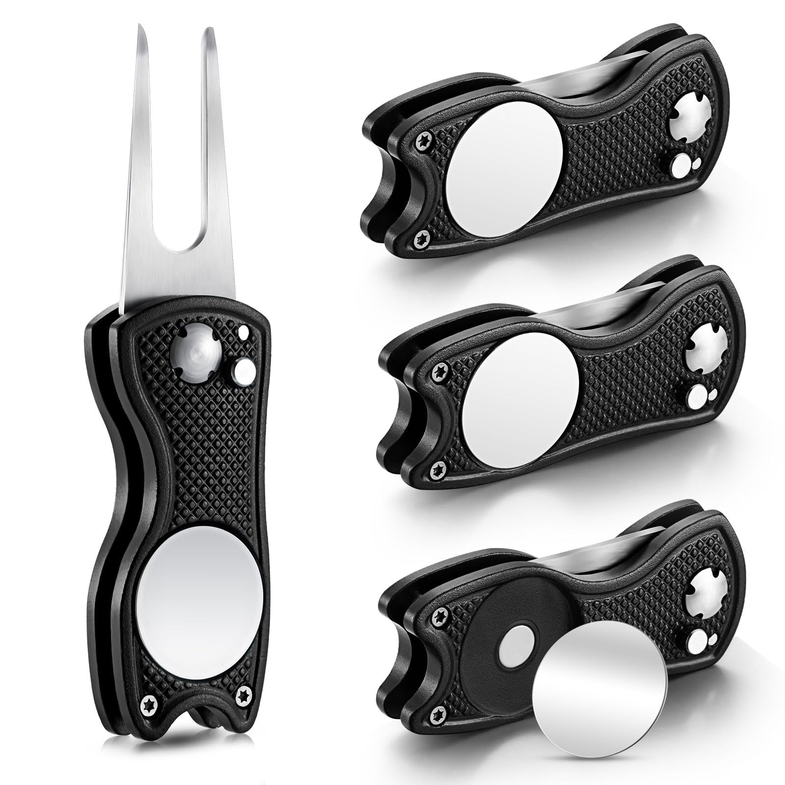 Forchetta Riparabuche Silverline Con Marcatore Magnetico - Accessorio Da Golf In Alluminio, Con Custodia Regalo - 2
