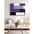 thumbnail image 4 of Purple Grey Wall Art for Living Room, Canvas Picture Wall Decor for Bathroom Bedroom, Modern Purple Geometric Painting Artwork for Office Kitchen Hallway Dining Room Home Decorations 16"x20", 4 of 8