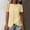 Yellow, variant on Women's Ruffled Cross Hem Eyelet Lace Shirts Round Neck Short Sleeve Cottagecore Tops For Summer Vocation Yellow S
