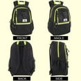 thumbnail image 5 of Trail Maker Multi-Pocket Backpack with Front Mesh Zipper Pocket, Side Mesh Pockets, Padded Laptop Pocket, Rubber Grip Handle & Reflective Trim for Travel, Commute, School & Gym in Black & Neon Green, 5 of 5