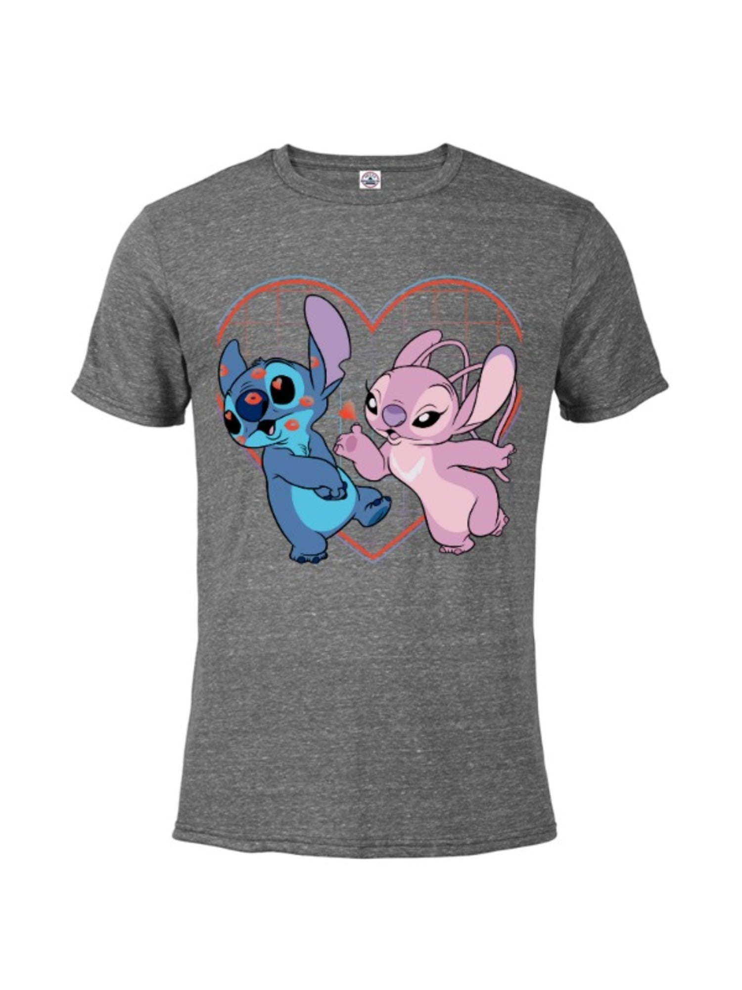 Disney Lilo and Stitch Angel Heart Kisses - Short Sleeve Blended T ...