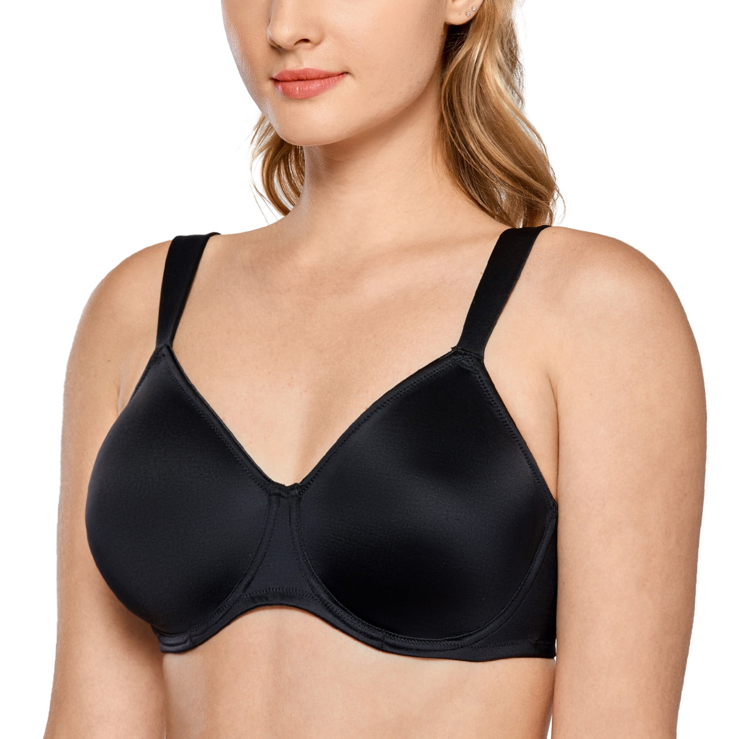 DELIMIRA Womens Non-Padded Minimizer Bra Full Coverage Smooth Underwire Plus Size