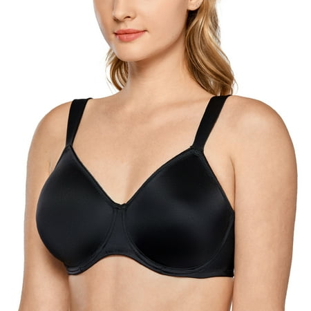 

DELIMIRA Women s Full Coverage Minimizer Underwire Plus Size Non Padded Support Bra