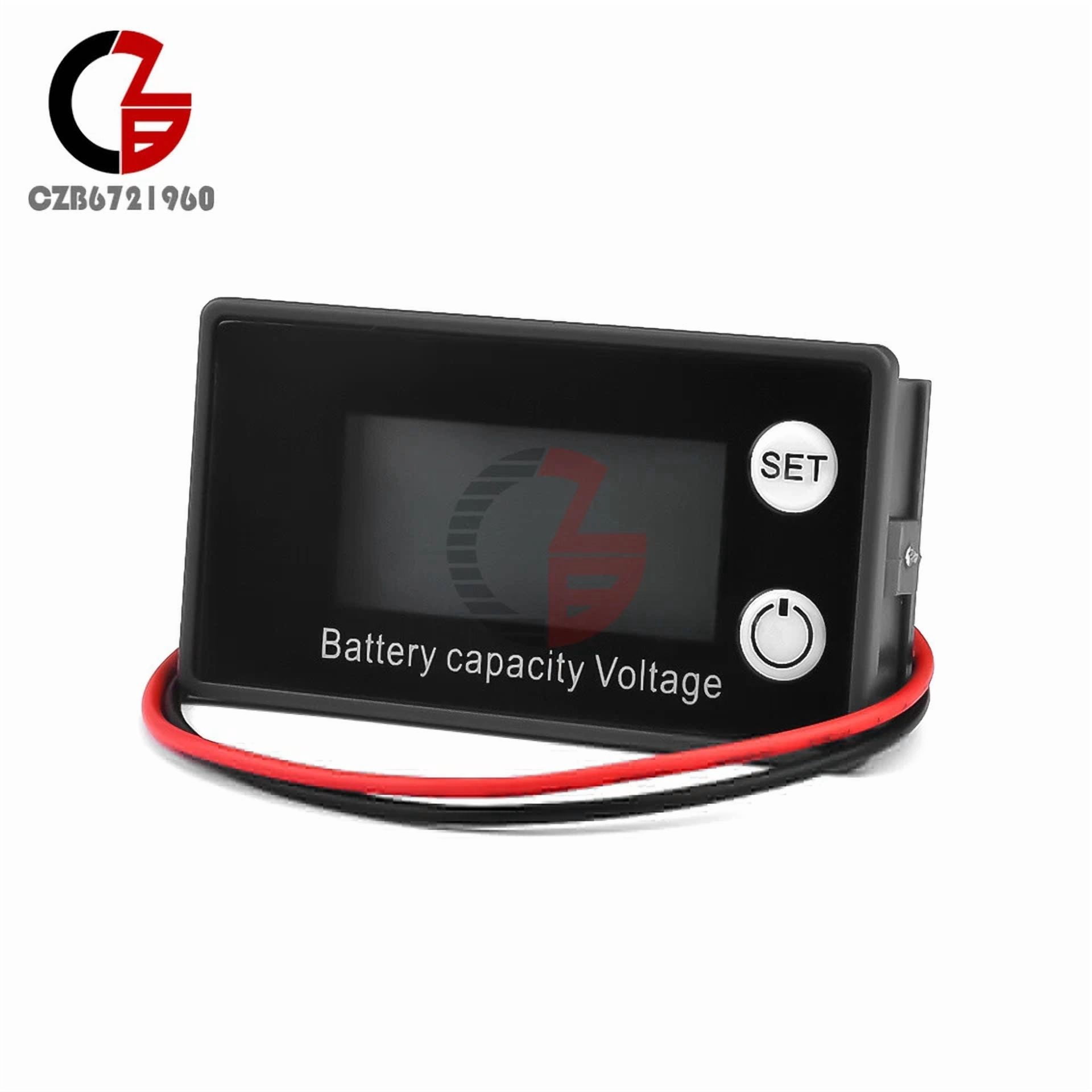 CRESTIN- 2Pcs Digital Dc Panel Meter Voltage Meter Battery Power Indicator 2-Wire 8V-100V