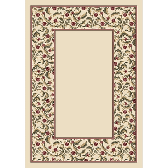 Milliken Blue Area Rug Round Latin Rose Opal II - Aprx 7' 7" x 7' 7"