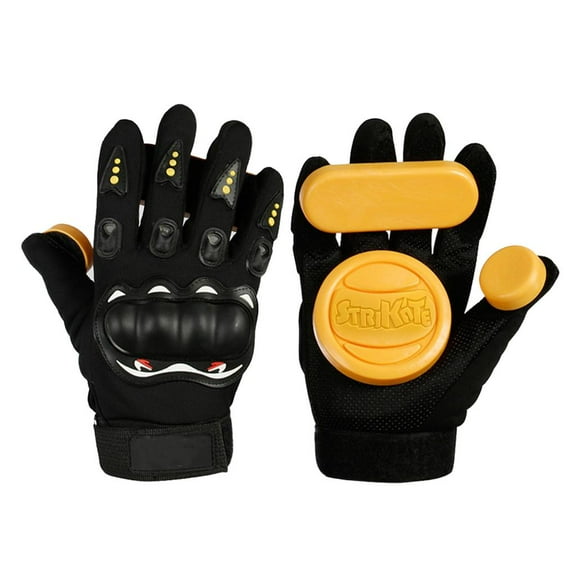 yotijay 1 Pair 4.33inch Longboarding Gloves Armguard Slider Skating Gloves Downhill B