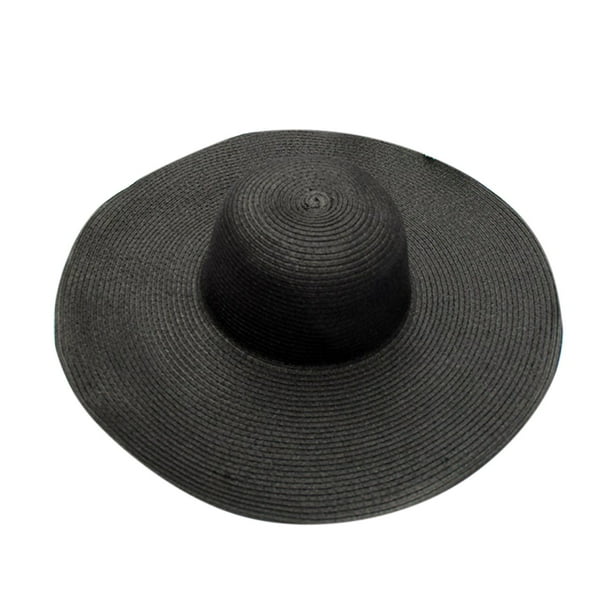 ¡Rebajas! Sombrero Fdelink con protección UV para el sol, sombreros de verano para mujer, anchos, sombrero de playa de paja Bongrace para mujer, gorra para niña, sombreros plegables para mujer, color