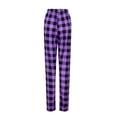 thumbnail image 5 of TIANZEN Women Casual And Comfortable Micro Elastic Plaid Home Pants Drawstring Elastic Waist Loose Wide Leg Pajama Pants Casual Pants Women Petite plus Size Women Casual Pants, 5 of 8
