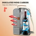 thumbnail image 4 of Tirrinia Insulated 2 Bottle Wine Carrier Tote Cooler Bag for Travel Picnic Padded Champagne Glass, Unique Mothers Day Gifts, 4 of 6