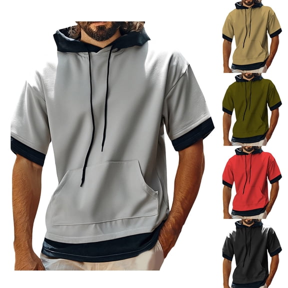 Men’s Short Sleeve Loose Fit Large Pocket T-Shirt Casual Top