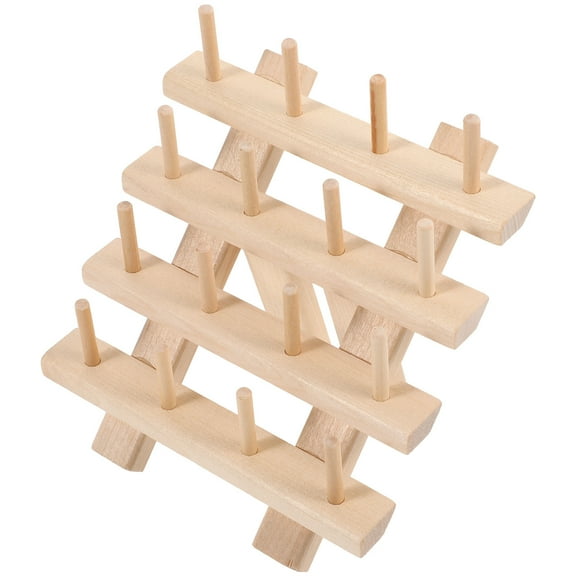 Raindrops Wooden Yarn Spool Holder Convenient Yarn Holder Desk Yarn Storage Rack Sewing Thread Holder