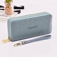thumbnail image 4 of Women Zipper Phone Bag Handbags Card Holder Long Wallet Clutch Purse PURPLE, 4 of 8