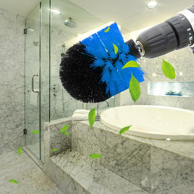 Brush Set, Medium Stiffness Scrubber Brush Kit 3pcs Durable Use For Fiberglass Shower Rooms