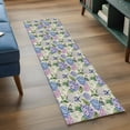 thumbnail image 4 of Runner Rug 2 x 6 Ft, Purple Hydrangea Washable Non-Slip Floor Mat for Kitchen Hallway/Entryway, Spring Floral Elegant Pastoral Watercolor Long Kitchen Runner Area Rugs for Living Room, Low-Profile, 4 of 7