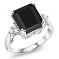 thumbnail image 3 of Gem Stone King 5.95 Ct Octagon Black Onyx 925 Sterling Silver Ring, 3 of 6