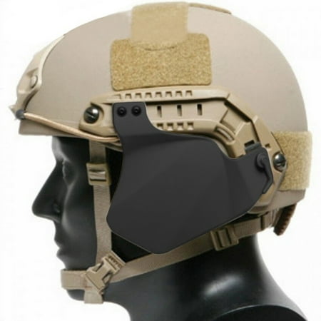 Ettsollp Durable Helmet Accessory Clamp Airsoft Tactical Ear Protection Covers CS Tool-Black