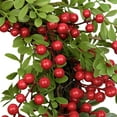 thumbnail image 4 of Northlight Berry and Boxwood Artificial Christmas Wreath - 18" - Unlit, 4 of 6