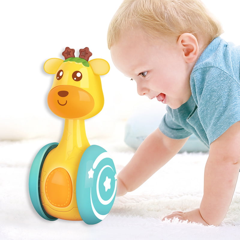 Baby Rattles Tumbler Doll Bell ABS Music Learning Education Toy for 0-12 Months 