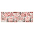 thumbnail image 6 of Yayeee Kitchen Valance Rod Pocket 54" x 18" Living Room Window Curtain, Light Pink Gingerbread Houses, 6 of 6