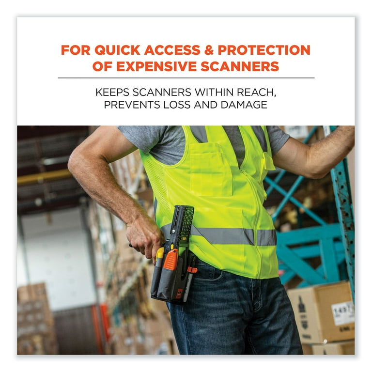 Squids 5540 Handheld Barcode Scanner Holster with Belt Loop, Large, 2.75x3.5x8, Polyester, Gray, Ships in 1-3 Business Days Squids 5540 Handheld Barcode Scanner Holster with Belt Loop, Large, 2.75x3.5x8, Polyester, Gray, Ships in 1-3 Business Days
